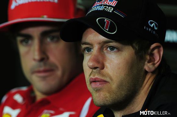 Alonso czy Vettel? – Kierowca teamu Ferrari, Hiszpan Fernando Alonso i Niemiec Sebastian Vettel z zespołu Red Bull Racing. Którego z nich uważasz za lepszego? 