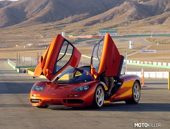 McLaren F1 – Dane Techniczne McLarena F1
Marka i model	McLaren F1
Lata produkcji: 1994-1998
Ilość egzemplarzy: 100 sztuk
Typ silnika: ( BMW M-Power S70/2 – DOHC 48-zaworowy )
4 katalizatory, układ wydechowy wykonany w całości z tytanu.
Silnik: ( V12, 60° wolnossący, 4 zawory na cylinder )
Pojemność skok cm ³: 6064 cm ³ (6.1 litra)
Średnica cylindra x skok tłoka (mm): 86 × 87,0 mm
Moc kW (KM): 468 kW (627 KM) @ 7400 1/min
Moc z 1 litra cm ³ (KM): 103,3 KM
Max. moment obrotowy: 650 Nm @ 4000 1/min
Stopień sprężania: 10,5 : 1
Przełożenia / skrzynia biegów: 6-biegowa manualna, napęd na tylną oś
1 – 3.23:1, 2 – 2.19:1, 3 – 1.71:1, 4 – 1.39:1, 5 – 1.16:1, 6 – 0.93:1, wsteczny – 2.37:1.
Układ hamulcowy: Aluminiowe tarcze, firmy Brembo
Średnica tarcz – (Przód: Ø 332 mm / Tył: Ø 305 mm)
Karoseria / Nadwozie: Karoseria w całości wykonana z kevlaru
i z niektórymi częściami z tytanu
Rozstaw osi: 2718 mm
Opony: Felgi – z magnezu firmy Speedline
Opony – ( Goodyear F1 – przód: 235 × 45 ZR17 / tył: 315 × 45 ZR17)
Miary D x S x W (mm): 4287 × 1820 x 1140 mm 