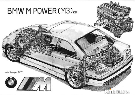 BMW E36 – Piękny szkic 