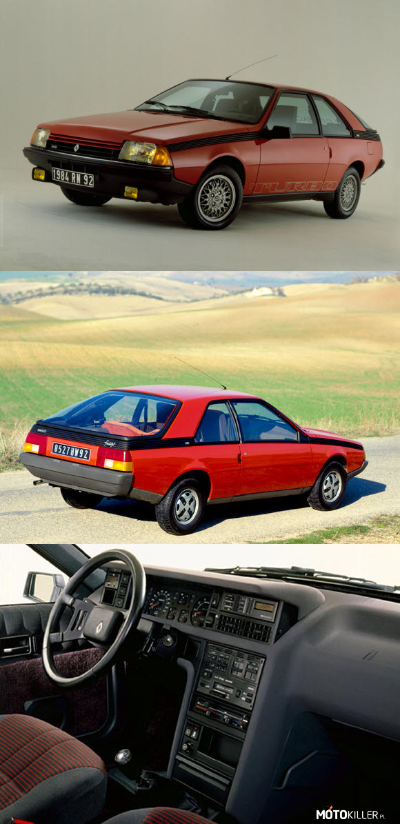 Renault Fuego - Charseria samochodów wyjątkowych – W roku 1980 świat ujrzał to cudeńko. Samochód z charakterystycznym czarnym plastikowym pasem bocznym idącym od świateł przednich do tylnych. Światło dzienne ujrzał bowiem wtedy pierwszy Renault Fuego. Pojawił się i świat go pokochał. Ogółem wyprodukowano ponad 220 000 egzemplarzy tego modelu, co jak dla auta sportowego to wynik imponujący. Fuego to znaczy po Hiszpańsku ogień. Nazwa zapożyczona od aktywnego wulkanu znajdującego się w Hszpanii. Miała się kojarzyć z dynamiką. I o ile o podstawowej wersji 1,4 o mocy 64 KM nie można powiedzieć, że była Fuego, o tyle o topowej 1,6 turbo o mocy 133 koni można śmiało rzec, że była Fuego. Auto przyspieszało do 100 km/h w około 9 sekund (wtedy Ferrari 308 GTB przyspieszało w 7 sekund do setki), więc było żwawe. I dość tanie. Kosztowało tyle co popularny model 18. Za design nadwozia odpowiadali szef Service Style Automobile Renault (dział designu), Gaston Juchet oraz nowy designer Robert Opron, który do Renault trafił wprost z firmy Citroen, gdzie projektował m.in. model SM i CX. O ile auta sportowe były proste i skromnie wyposażone (liczyła się moc) o tyle Fuego kusiło luksusem. W topowej wersji kusiło sprzętem grającym Philipsa (radio 1 din + wzmacniacz z equalizerem 1 din). Klimatyzacja, zamek centralny, elektrycznie podnoszone szyby, elektrycznie sterowane i ogrzewane lusterka czy skórzana (lub pół skórzana) tapicerka były standardem w wersji GTX (tylko silniki 1,6 Turbo i 2000). Jednak nawet i najsłabsze autka można było całkiem nieźle wyposażyć (w standardzie było wspomaganie kierownicy i centralny zamek w przypadku silnika 1,4). I to wszystko było dostępne w roku 1980... 
