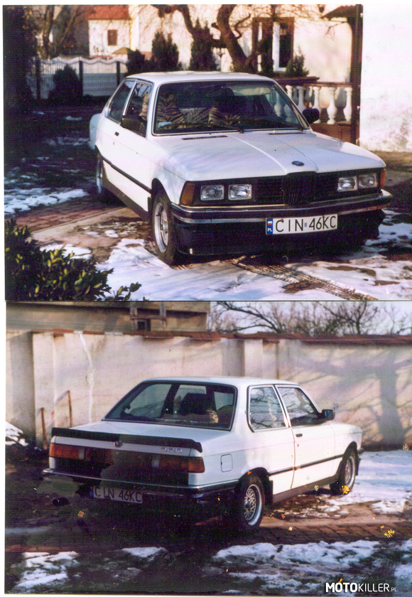 BMW e21 – Jest to BMW e21 320 rok 1982 potrzebował bym dokładniejszych danych  co do serii, bo to BMW jest dość nie typowe, a mianowicie ma oryginalne kwadratowe przednie lampy. Pomocy 
