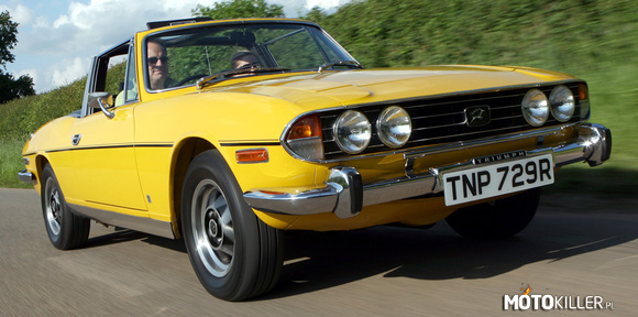 Triumph Stag – Triumph Stag - sportowy samochód osobowy produkowany przez brytyjską firmę Triumph Motor Company w latach 1970-1977. Dostępny jako 2-drzwiowy kabriolet z zakładanym dachem. Do napędu użyto silnika V8 o pojemności 2997 cm³, z pojedynczym wałkiem rozrządu. Moc maksymalna wynosiła 108 kW, a moment maksymalny 230 Nm. Posiadał 4-biegową ręczną skrzynię biegów, ważył 1270 kg i spalał 12,8 l/100 km. Największa prędkość wynosiła 189 km/h. Auto miało niezależne zawieszenie z przodu i z tyłu.

Więcej ciekawostek w źródle 