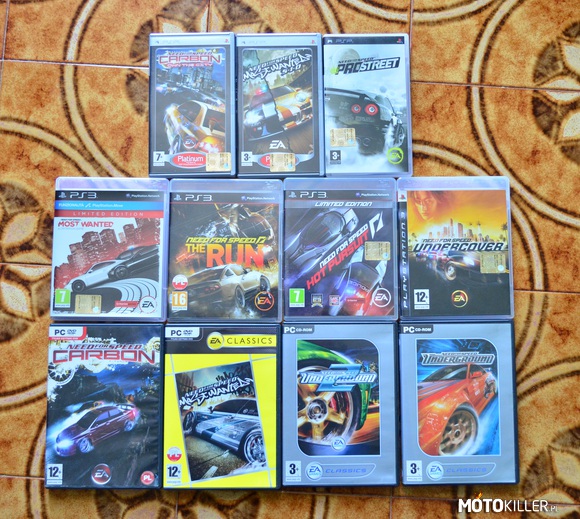 Gra Need For Speed – Moja kolekcja NFS na PC, PS3 i PSP,wszystkie oryginalne 