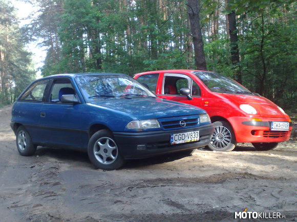 Opel Astra 1.7 TD ISUZU i Matiz 0.8 – Opel Astra 1.7 Td ISUZU 82KM 1992r
Daewoo Matiz  0.8 M-TEC 52km 1999r 