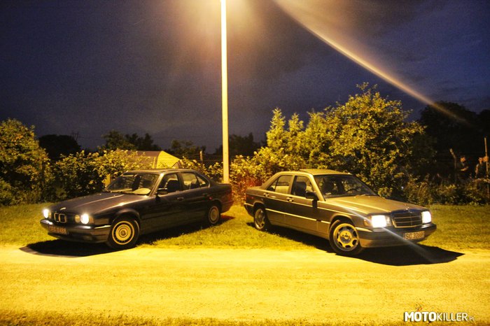Mercedes 190E 2.3 & BMW 525 – Classy & night 