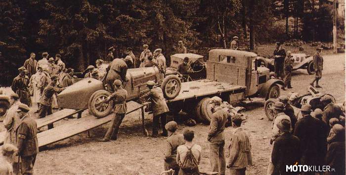 Bugatti T37A – Tak wyglądał transport samochodów na start - 1929 - Wyścig Tatrzański 