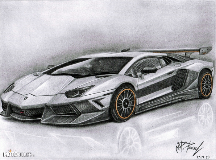 Lamborghini  Aventador – Przedstawiam Wam mój rysunek.
format: A4 (210x 297 mm) 