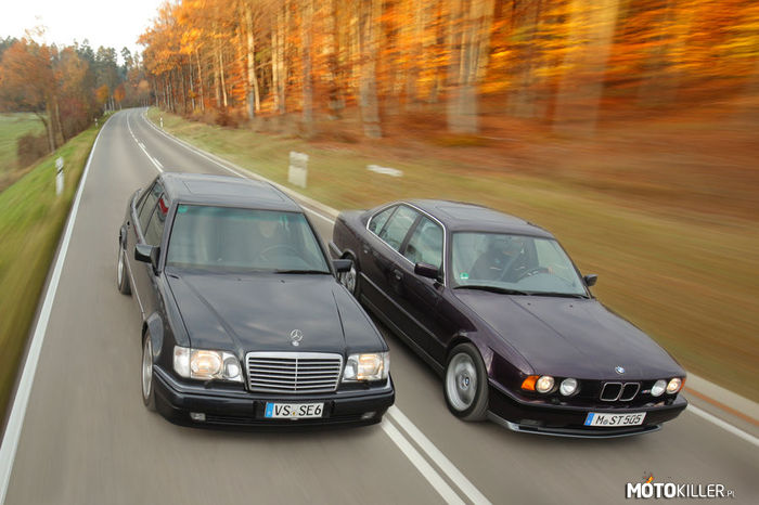 Moje dwie ulubione marki – Bmw M5 E34 340KM Silnik:R6 3,8l
Mercedes W124 320KM Silnik:V8 5,0l 