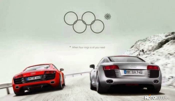 Audi już wykorzystało wpadkę – *When four rings is all you need (Kiedy cztery pierścienie to wszystko, czego potrzebujesz) 