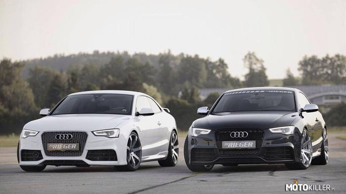 Audi A5 – A oto dwie A5 - jedna czarna druga biała obie są piękne i szybkie. Którą byś wybrał czarną czy białą? 