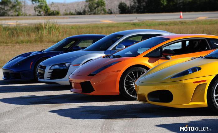 Co wybieracie? – Od lewej: Koenigsegg CCX, Audi R8, Lamborghini Gallardo, Ferrari F430 
