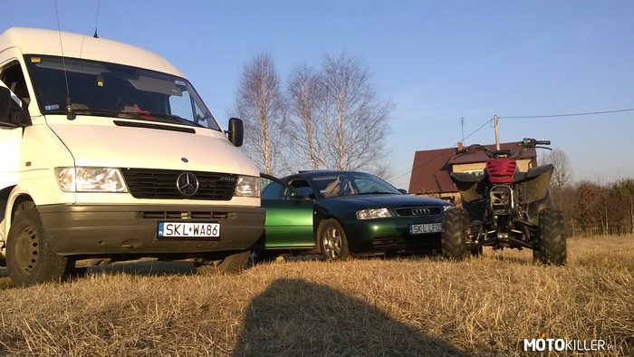 Zestaw – Mercedes Sprinter, Audi A3, Quad ATV Aplinus 150ccm. 