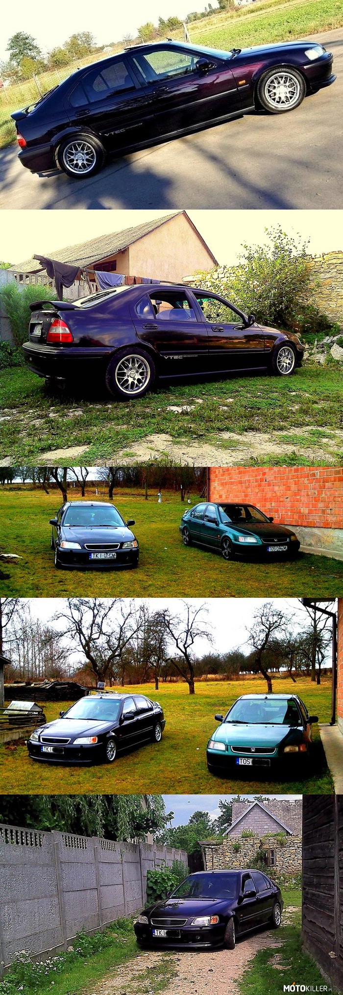 Moja Honda DOHC Vtec 1.8 – 1.8 Vtec i moja poprzednia Honda 1.4i (teraz brat śmiga zieloną) Edytowałem post, aby wam więcej fot pokazać 