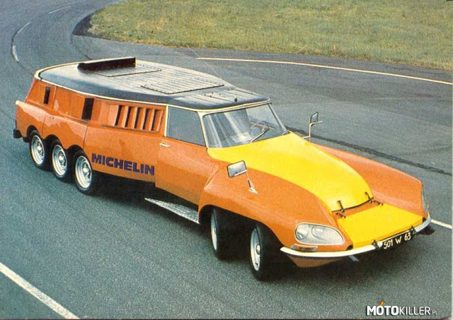 Samochód testowy Michelin #1 – „Krocionóg”, „stonoga” czy „Yellow Submarine na kołach” to najpopularniejsze określenia, jakie stosowano wobec pojazdu Michelin PLR (Poids Lourd Rapide). To niezwykłe auto zostało zbudowane przez Citroena w 1972 roku na zlecenie producenta opon samochodowych Michelin.

Ten dziwoląg powstał w jednym celu – by testować zużycie opon do samochodów ciężarowych przy dużej prędkości, bez podejmowania ryzyka jazdy w takich warunkach prawdziwą ciężarówką. Opona podlegająca badaniu mieściła się w kabinie pojazdu.

Samochód mierzył 7,27 m długości, 2,45 m szerokości i 1,56 m wysokości. Koła i piasty zapożyczono od Citroena H Van, a zmodyfikowane nadwozie pochodzi z Citroena DS Safari. 

Samochód miał słynne hydropneumatyczne zawieszenie.Za napęd posłużyły dwie 350-ki V8 Chevroleta o pojemności 5,7 l. Jedna jednostka napędzała wóz, a druga była odpowiedzialna za maszynę służącą do testowania opon. Podobno wóz był w stanie osiągnąć 180 km/h, co przy całkowitej wadze 9 ton (dokładnie 9150 kg) stanowiło niezły rezultat. Prędkość maksymalna na torze testowym wynosiła 155 km/h.

Oryginalnego Citroena DS/Michelin  można podziwiać w muzeum Michelina w Clermont-Ferrand we Francji. 