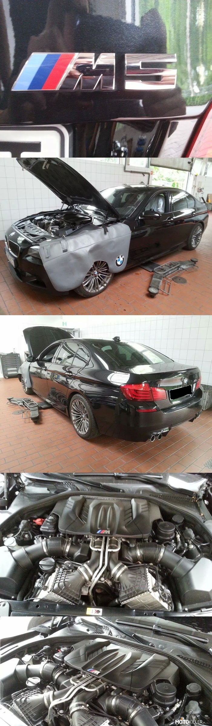 BMW M5 F10 – Podczas kończenia praktyk przyjechało takie BMW na wymianę oleju. 