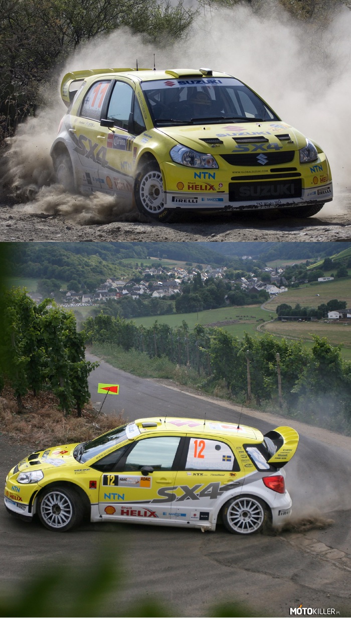 Suzuki SX4 WRC – Bardzo krótka przygoda Suzuki z rajdami, tylko jeden pełny sezon. 
