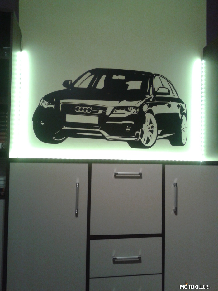 Audi A4 s-line – Moje marzenie, szkoda tylko, że na ścianie. 