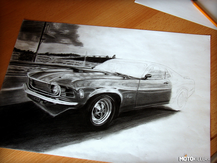 Mustang – Już niewiele zostało do końca. Rysunek wzorowany jest zdjęciem wykonanym przez Cuore. 