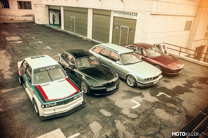 BMW razy cztery – Każde w innym stylu i na inną okazję. Wszystkie piękne. Osobiście widziałbym jeszcze do kompletu jakąś ładną 7er. 