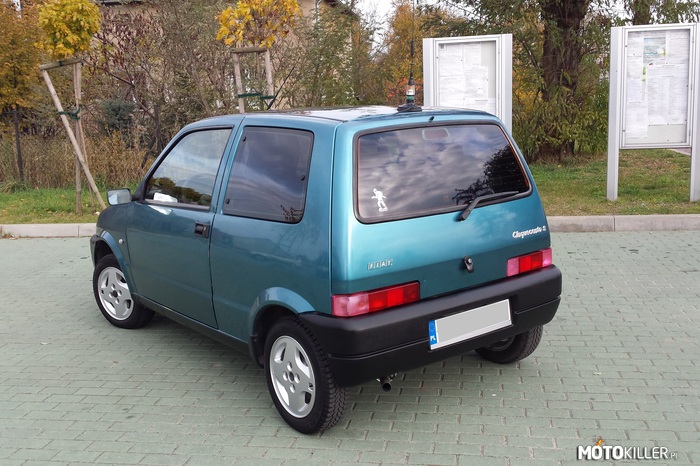 Fiat Cinquecento – Fiat Cinquecento S
Silnik: 899 ccm
Moc: 40 KM
Rok: 1996 