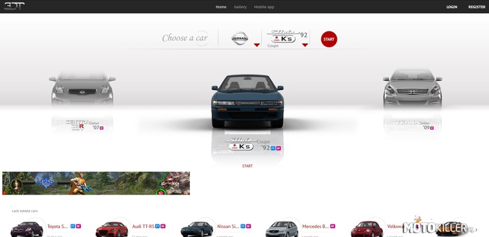 3dtuning.com – Jeśli komuś nie chce się bawić w Virtual Tuning w Photoshopie, może pobawić się na tej stronie. Jest ona całkowicie darmowa. Jest tam do wyboru mnóstwo licencjonowanych modeli, z którymi można się bawić jak się chce! Można zmieniać felgi, bodykit, dodawać winyle, zmieniać kolor samochodu i tło, i wiele więcej!

Ps. W nowszych modelach (tych później dodanych) dostępne są nowe felgi (np. ATS Classic, Borbet A, czy Volk TE37). 