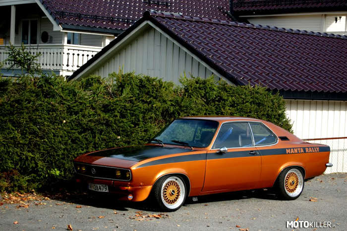 Opel Manta A – Został zaprezentowany w 1970 roku. Produkowany w latach 1970–1975.
Najsłabsza wersja wychodziła z silnikiem benzynowym 1.2 S (60 KM), a najmocniejsza 1.9 GT (105 KM). 
