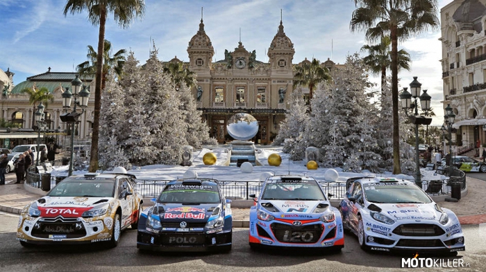 Czterech obecnych przedstawicieli gatunku WRC – Citroen DS3 WRC,Volkswagen Polo R WRC, Hyundai i20 WRC, Ford Fiesta RS WRC.

Na tle kasyna w Monte Carlo. 