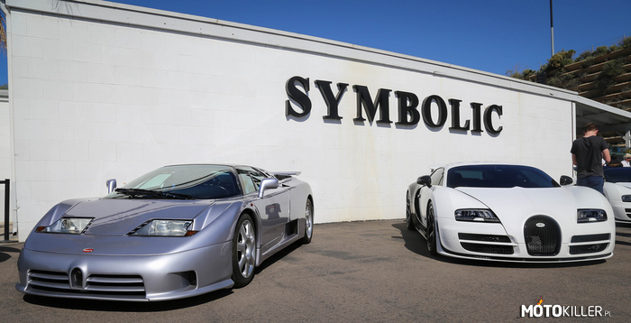 Ojciec i syn – Bugatti EB110 SuperSport &amp; Veyron Pur Blanc. 
