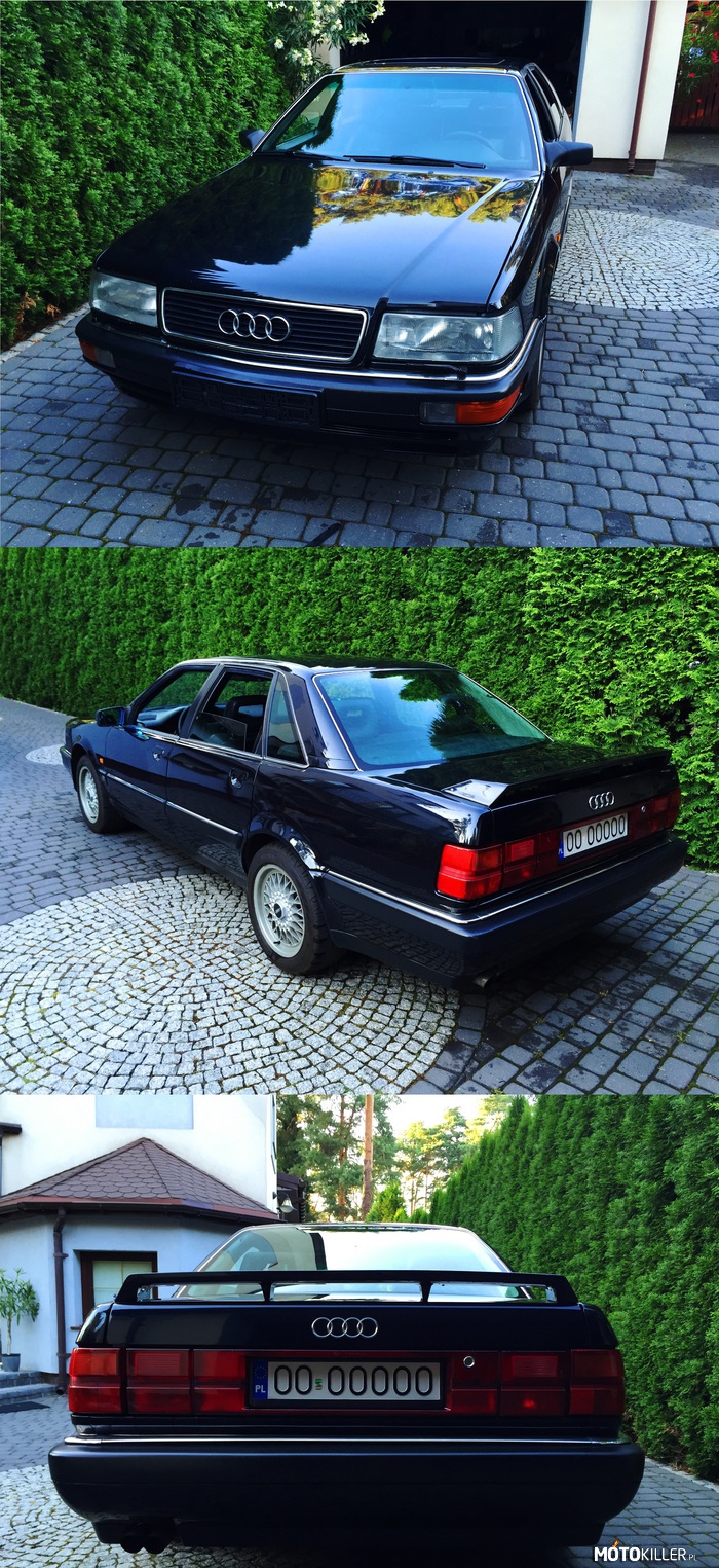 Moje wozidło – Moja miłość. Audi V8 
silnik 4.2, 280 KM, 6-cio biegowy manual. 