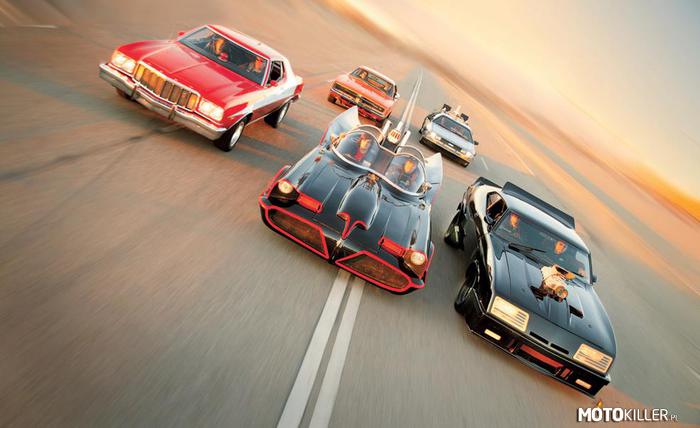 Wataha – Gran Torino - Starsky i Hutch
Dodge Charger - Diukowie Hazzardu (serial TV)
Batmobil - Batman
De Lorean - Powrót do przyszłości
Ford Falcon Interceptor - Mad Max 