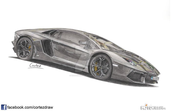 Lamborghini Aventador - rysunek – Po małej przerwie wracam do rysowania. 