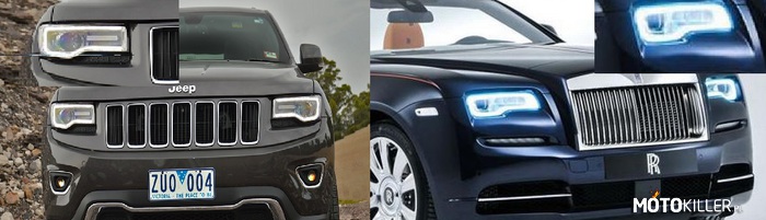 Jak dwie krople cementu! – Widzicie podobieństwo między światłami Jeep&#039;a GC, a nowym RR Dawn? 