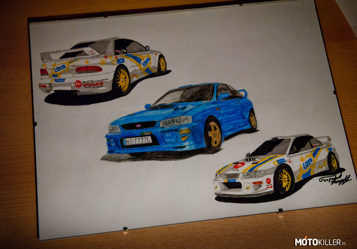 Subaru – Mój szybki rysunek &#039;&#039;Babci&#039;&#039;. Poznajecie kto jest właścicielem tych pięknych aut? 