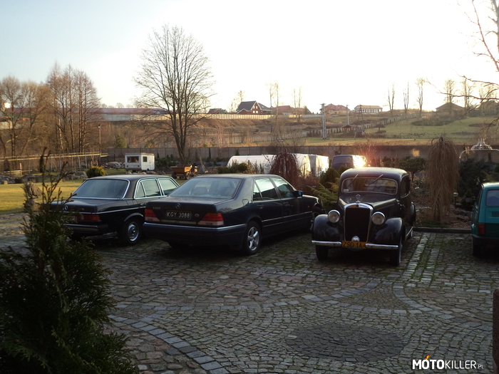 Klasyki z trzech różnych dekad – Mercedes W123, S600 i 170V. 