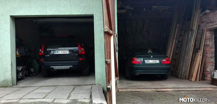 Mały w dużym, duży w małym – Tymczasowy garaż BM-ki. 