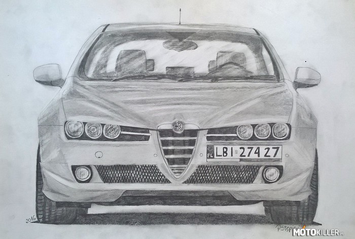 Alfa Romeo 159 rysunek ołówkiem – Narysowana ołówkami KOH-I-NOOR
Alfa Romeo 159 