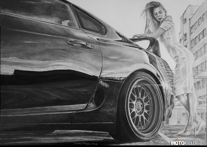 Toyota Supra – Rysunek mojego autorstwa. Po więcej prac zapraszam na mojego fanpage&#039;a: www.facebook.com/puarezdesign 