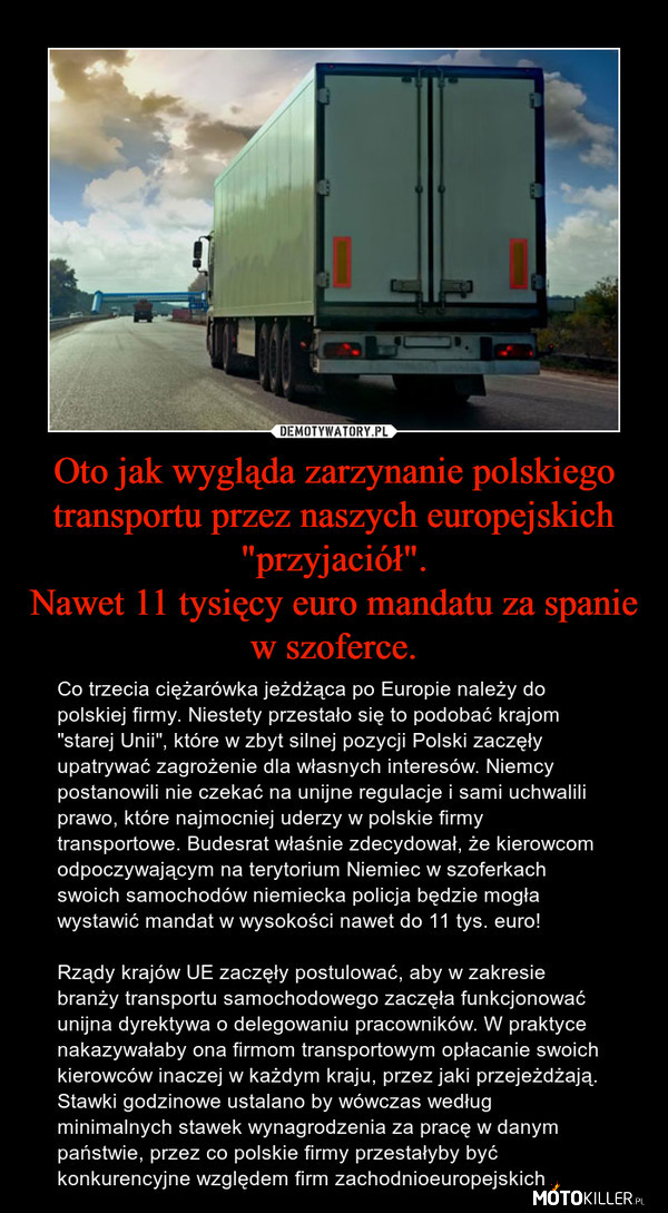 Jak UE poradziła sobie z polskimi przewoźnikami –  