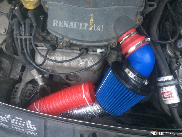Filtr Stożkowy Simota – Renault Thalia 1.4 8v K7J z prawie pro dolotem, ale z seryjnych 75hp na hamowni wypluła na LPG 80hp :D 