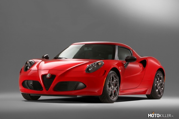 Nieograniczony garaż marzeń cz. 8 Alfa Romeo 4C – Zgodnie z założeniami dzisiaj część 9 serii i kontynuacja literki &quot;A&quot;. Dla niecierpliwych mogę zdradzić, że przy tej literce zostało 7 samochodów.
Dzisiaj prezentuję &quot;dziecko nowej ery&quot; pt. Alfa Romeo 4C. Auto jest produkowane od 2013 roku w Modenie (obok Maserati). 
Dlaczego wdarło się na listę? Ponieważ ten wynalazek jest surową i absolutnie bezwzględną maszyną do świrowania. Całość waży niecałe 900KG, do produkcji stosuje się włókno węglowe, aluminium oraz laminowane tworzywa sztuczne. Autko jest pozbawione wszystkiego co zbędne (radio jest darmową opcja, ale producent tego nie zaleca, aby nie podwyższać masy.) Miałem okazję siedzieć w tej Alfie i jestem oczarowany. Jest proste i piękne. 
