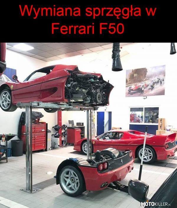 Tak wygląda wymiana sprzęgła w Ferrari –  