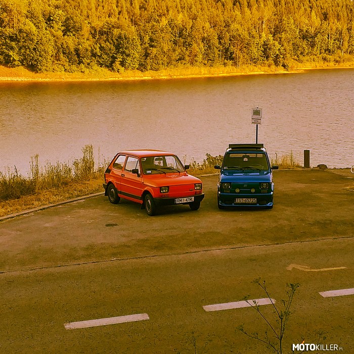 Dwa Maluchy, dwa różne style – Fiat 126p FL i ELX podczas niedzielnej przejażdżki 