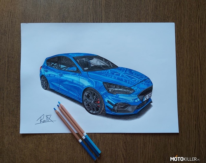 Ford Focus St - line Mk4 – Facebook - Car drawing by Mek 