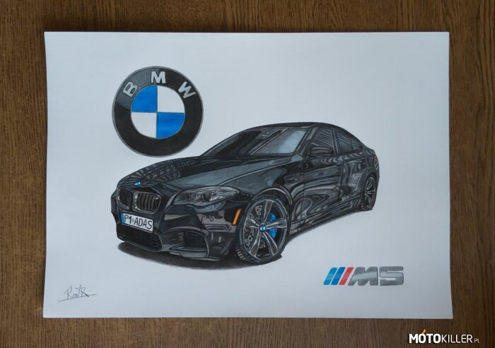 Bmw M5 – Facebook - Car Drawing by Mek 