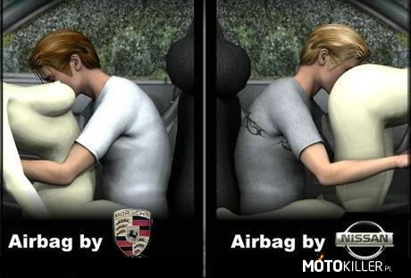Airbag Porsche VS Nissan – Osobiście wolę poduszki Porsche... 