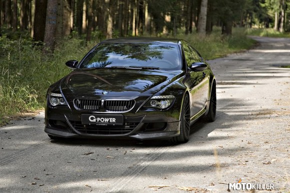 BMW M6 G-Power.. coś pięknego – 0-100 km/h - 4.35 s
0-200 km/h - 8.5 s
0-300 km/h - 24.9 s
ogumienie - 255/35ZR20 przód, oraz 285/30ZR20 tył
koszt: 252,100 Euro
Ten samochód można określić w dwóch słowach: JEST MOC 