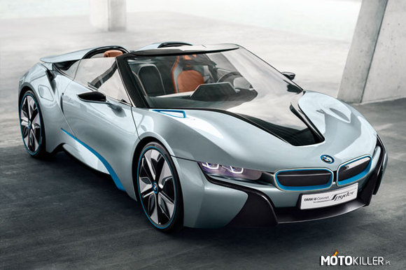 BMW i8 Spyder - konkurs – prędkość max: 232km/h
przyspieszenie: 0-93km/h - 5 sekund
przedni elektryczny silnik 131KM
silnik spalinowy 223Km
Na silniku elektrycznym przejedzie 29km,następnie się ładuje jadąc na spalinowym. 
