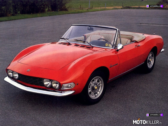 Włoskie samochody-FIAT Dino – Projekt stworzył Pinifarina w wersji Spider, a Bertone w wersji coupe. Silnk stworzył Alfredo Ferrari. Powstało ok. 4200 sztuk. Coupe miał większy rozstaw osi. 