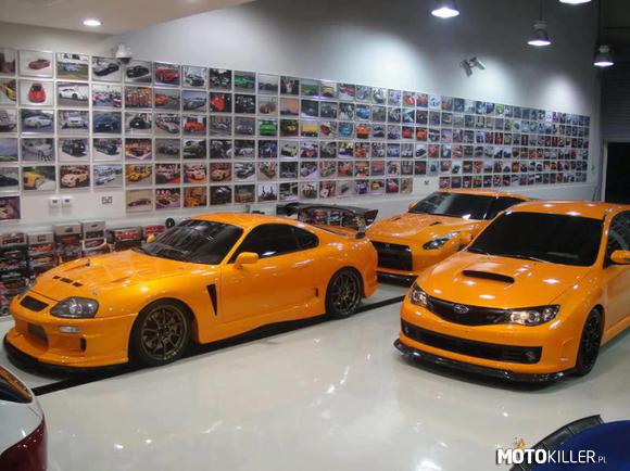 Orange Team – Kocham to!
Cudowne auta.

- Toyota Supra
- Subaru WRX/STI
- Nissan GT-R 