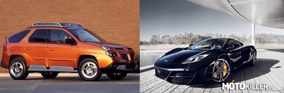 Najbrzydszy i najładnieszy samochód świata w 2012 roku. – Najładniejszy (po prawo): McLaren MP4-12C High Sport 
Najbrzydszy(po lewo): Pontiac Aztek

Zgadzacie się? 